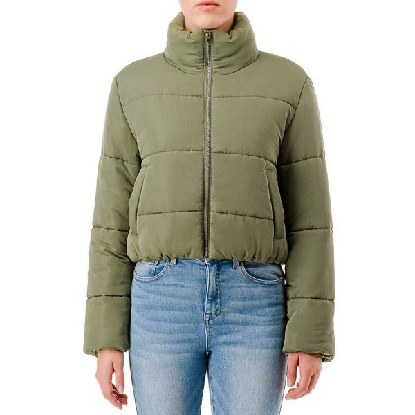 Puffer Jacket with Standing Collar